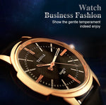 Top Brand Business Look Gold Wrist Watch